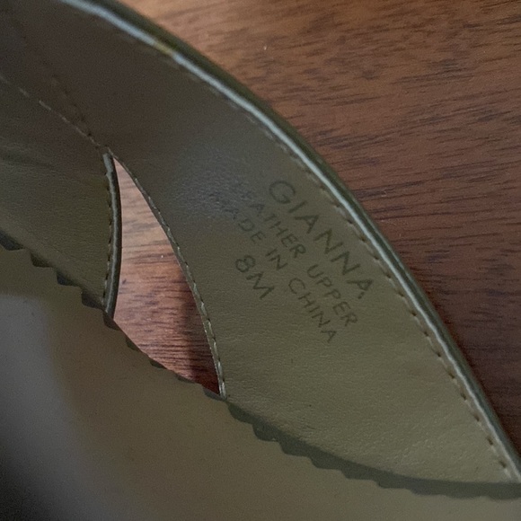 Tahari Gianna taupe and brown patent leather open toe wedge sandals - Picture 8 of 8